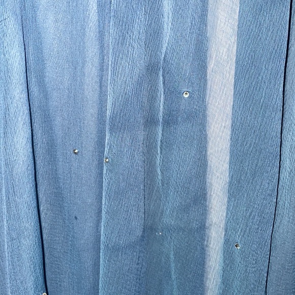 Gharara Blue with intricate Silver beading. - Picture 8 of 9